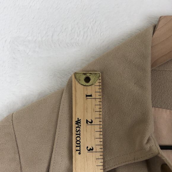 VTG All-Weather Coat Women's M Tan Grommet Clip Fasteners Pockets Puget Sounder - Picture 8 of 13
